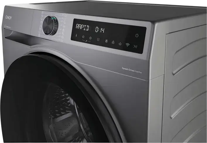 Masina de spalat rufe Candy BP 49SBL8G-S ProWash 550 cu incarcare frontala, 9kg, 1400 RPM, Clasa Energetica A, Motor Speed Drive Inverter, Wi-Fi, Gri