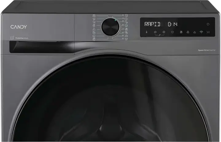 Masina de spalat rufe Candy BP 49SBL8G-S ProWash 550 cu incarcare frontala, 9kg, 1400 RPM, Clasa Energetica A, Motor Speed Drive Inverter, Wi-Fi, Gri