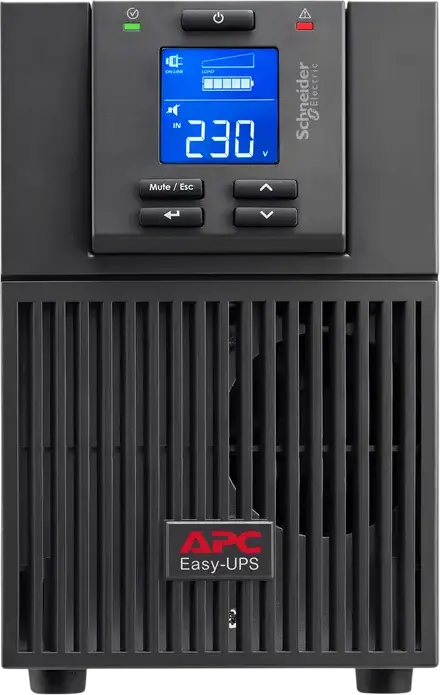 APC Easy UPS On-Line SRV2KI-E 2000VA 1800W Double-Conversion Tower UPS, Pure Sine Wave, 4x IEC C13 Outlets, LCD Display, USB, RS232, Black