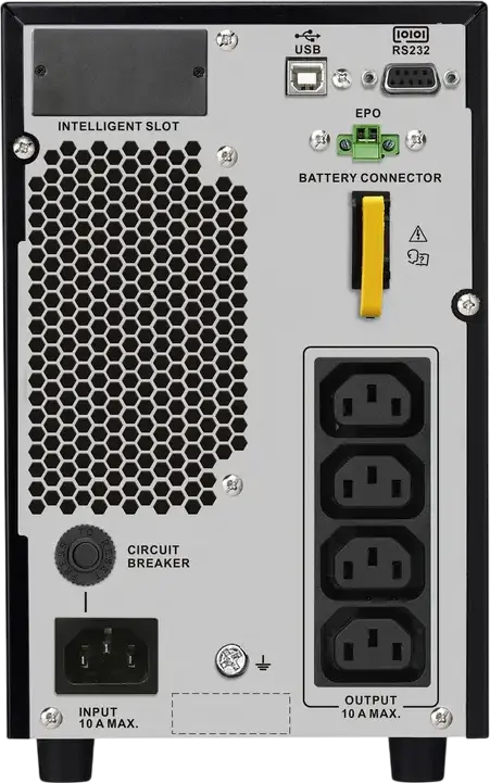 APC Easy UPS On-Line SRV2KI-E 2000VA 1800W Double-Conversion Tower UPS, Pure Sine Wave, 4x IEC C13 Outlets, LCD Display, USB, RS232, Black