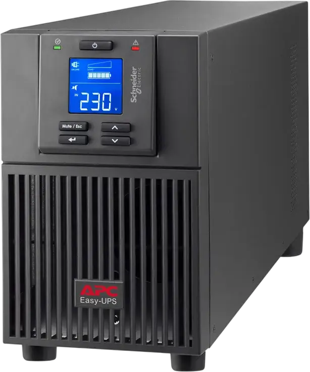 APC Easy UPS On-Line SRV2KI-E 2000VA 1800W Double-Conversion Tower UPS, Pure Sine Wave, 4x IEC C13 Outlets, LCD Display, USB, RS232, Black