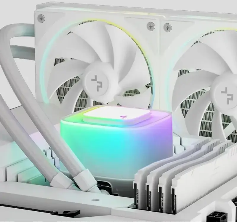 Cooler CPU cu lichid Deepcool LE360 PRO 360mm, Alb, ARGB, 3 ventilatoare PWM de 120mm, Radiator Aluminiu, Compatibil Intel LGA1851/1700/1200/115X si AMD AM5/AM4