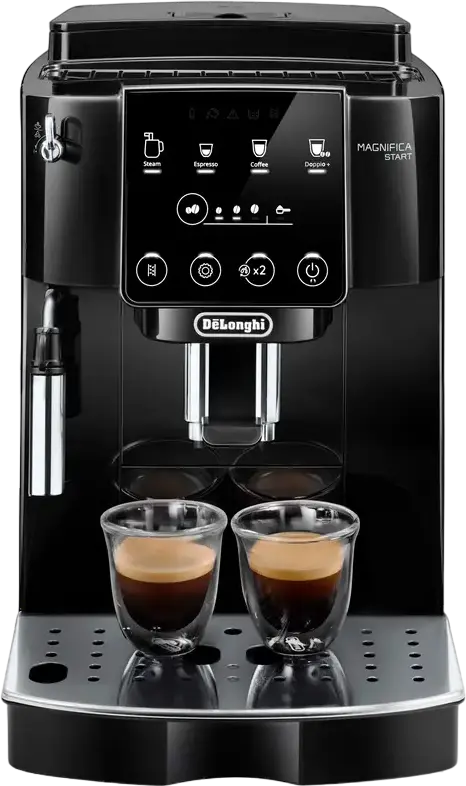 DeLonghi Magnifica Start ECAM220.21.B Automatic Coffee Machine, 15 Bar, 1.8L Water Tank, 13 Grinding Levels, Manual Steam Nozzle, Black