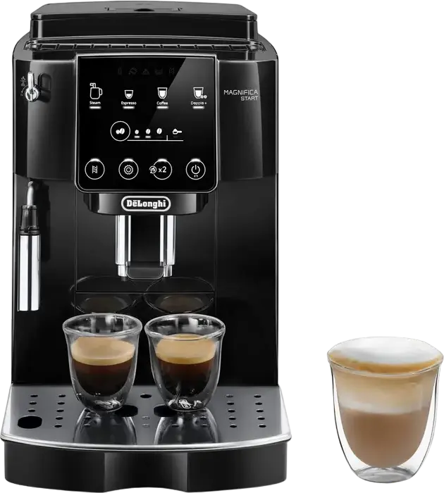 DeLonghi Magnifica Start ECAM220.21.B Automatic Coffee Machine, 15 Bar, 1.8L Water Tank, 13 Grinding Levels, Manual Steam Nozzle, Black