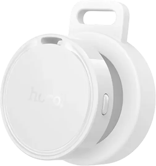 Tracker GPS Hoco E101 Dual Anti-Lost, Alb, Compatibil cu Apple Find My si Google Find My Device, Material ABS, Baterie CR2032, Pozitionare Globala