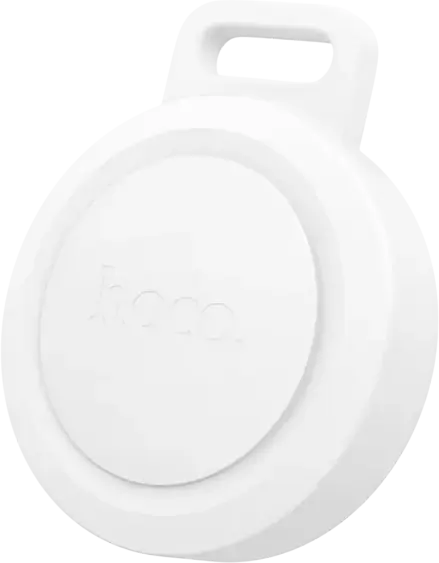Tracker GPS Hoco E101 Dual Anti-Lost, Alb, Compatibil cu Apple Find My si Google Find My Device, Material ABS, Baterie CR2032, Pozitionare Globala