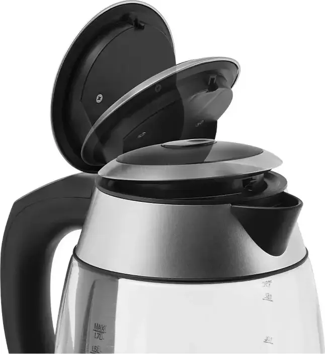 Zelmer ZCK8030 Electric Kettle, 1.7L, 2200W, Stainless Steel and Glass, Adjustable Temperature 40-100C, LED Display, Strix Controller, Silver