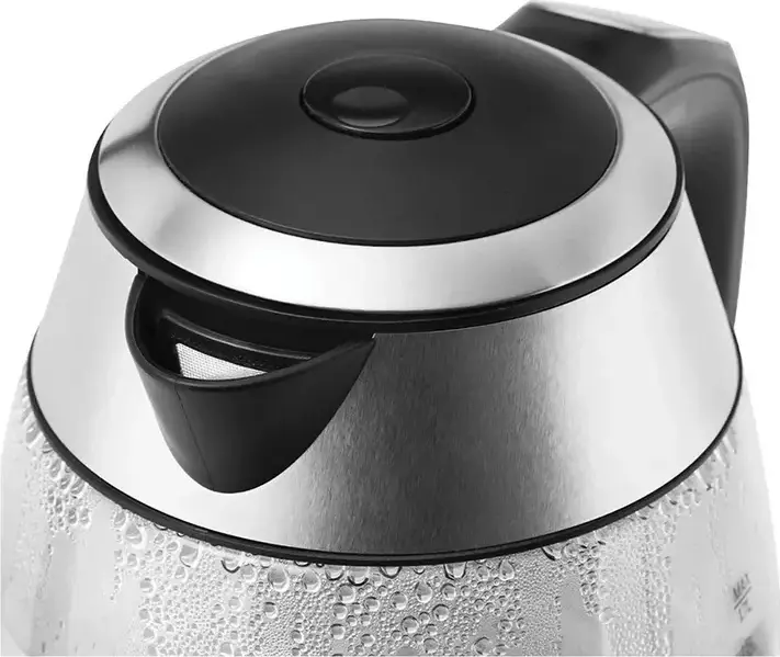 Zelmer ZCK8030 Electric Kettle, 1.7L, 2200W, Stainless Steel and Glass, Adjustable Temperature 40-100C, LED Display, Strix Controller, Silver