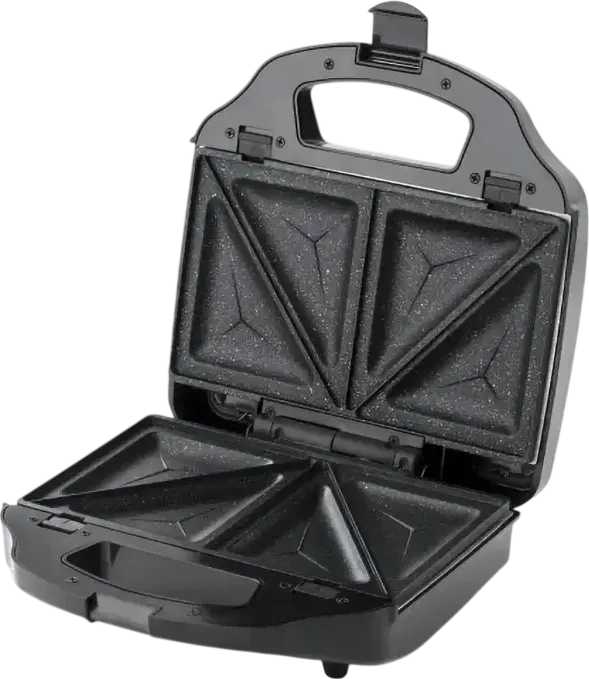 Zelmer ZSM7900 3-in-1 Sandwich Maker Toaster Grill, 900W, Interchangeable Non-stick Stone Coating Plates for Waffles and Sandwiches, Stainless Steel