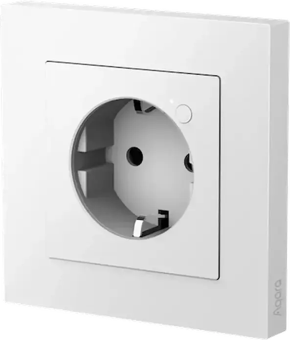 Aqara Wall Outlet H2 EU Smart Plug, Zigbee 3.0, Matter Support, Energy Monitoring, 3840W Max Load, Compatible with Apple Home, Alexa, Google Home, White