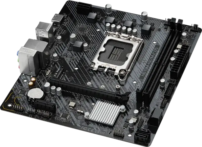 ASRock H610M-H2/M.2 D5 Micro-ATX Motherboard LGA1700 Intel H610 DDR5 5600MHz 96GB Dual Channel PCIe 4.0 Ultra M.2 HDMI 2.1 Gigabit LAN