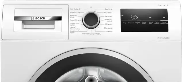 Masina de spalat rufe Bosch Serie 4 WAN2425NPL cu incarcare frontala, 9kg, Clasa Energetica A, 1400 rpm, Motor Inverter, Curatare cu Aburi, Alb/Negru