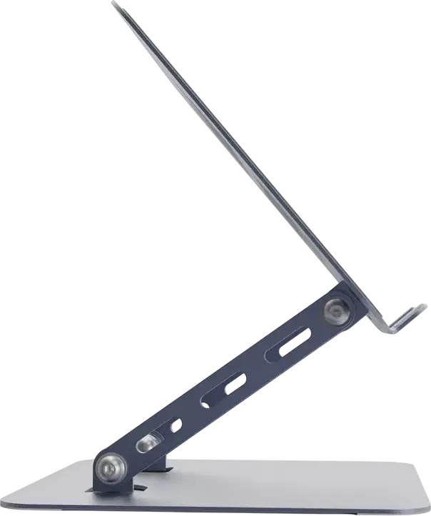 Gembird NBS-D1-04 Foldable Notebook Riser Stand, Aluminum and Silicone, for Laptops 11-15.6 inches, Silver, 10kg Max Load