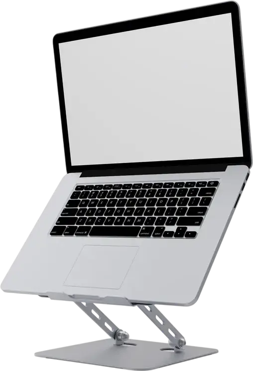 Gembird NBS-D1-04 Foldable Notebook Riser Stand, Aluminum and Silicone, for Laptops 11-15.6 inches, Silver, 10kg Max Load