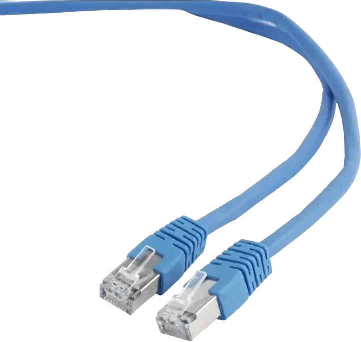 Cablu Patch Cord Cablexpert PP6 Cat6 FTP 2m Albastru RJ45 Contacte Aurite AWG26 Ecranat Folie 250MHz cu Protectie Snagless
