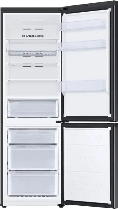 Холодильник Samsung RB34C672DBN отдельно стоящий с нижней морозильной камерой, 344 л, No Frost, Digital Inverter, SpaceMax, SmartThings, черный