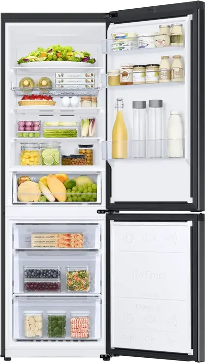 Холодильник Samsung RB34C672DBN отдельно стоящий с нижней морозильной камерой, 344 л, No Frost, Digital Inverter, SpaceMax, SmartThings, черный