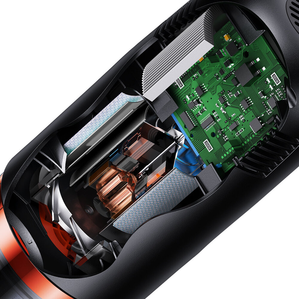 Baseus A7 Cordless Handheld Car Vacuum Cleaner, 6000Pa Suction, 78W-90W Power, 500ml Dust Bin, Washable HEPA Filter, Portable Dry Suction, Dark Gray