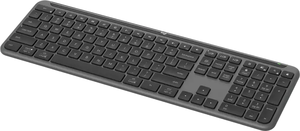 Tastatura Wireless Logitech Signature Slim K950 Full-Size, Bluetooth LE & Logi Bolt, Layout Multi-OS, Easy-Switch 3 dispozitive, Switch-uri Scissor