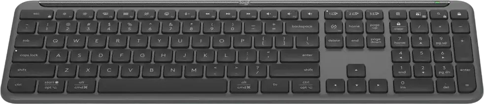 Tastatura Wireless Logitech Signature Slim K950 Full-Size, Bluetooth LE & Logi Bolt, Layout Multi-OS, Easy-Switch 3 dispozitive, Switch-uri Scissor