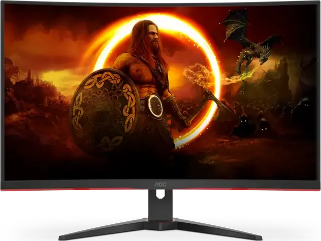 31,5" Monitor Gaming AOC C32G2ZE/BK, VA 1920x1080 FHD, Negru | Roșu