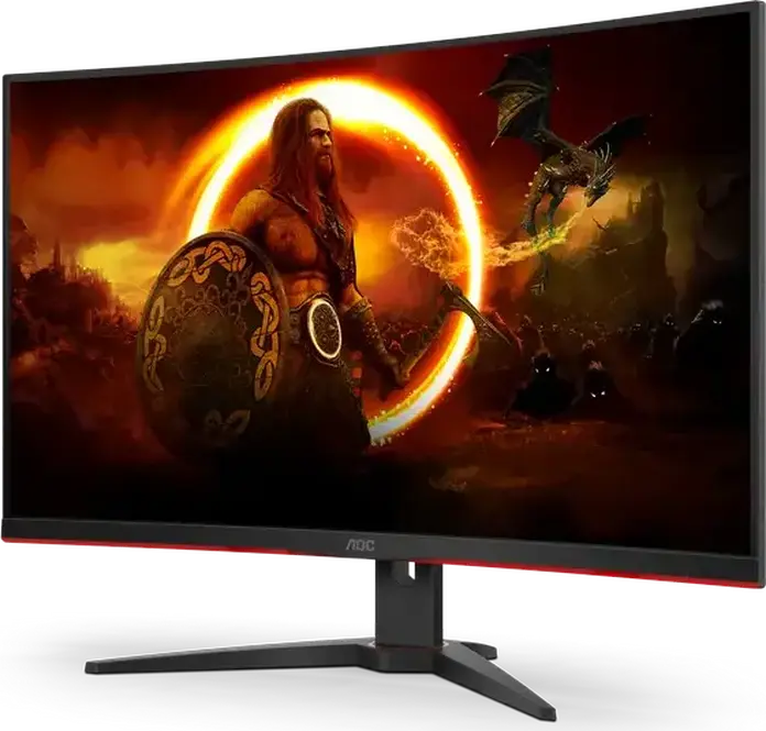 AOC C32G2ZE/BK Gaming Monitor 31.5 inch Curved 1500R VA FHD 1920x1080 240Hz 0.5ms MPRT FreeSync Premium HDMI DisplayPort Black/Red