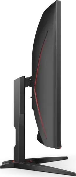 AOC C32G2ZE/BK Gaming Monitor 31.5 inch Curved 1500R VA FHD 1920x1080 240Hz 0.5ms MPRT FreeSync Premium HDMI DisplayPort Black/Red