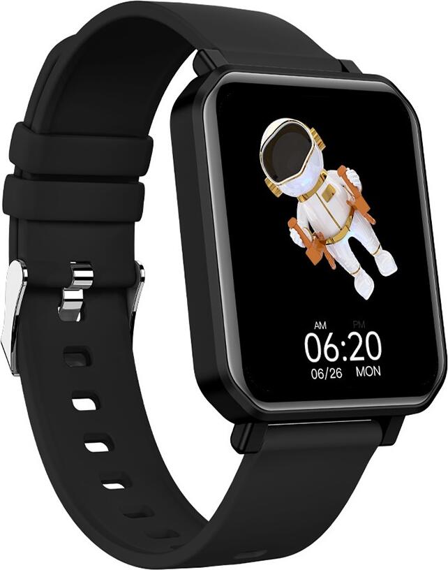 Smartwatch Maxcom FW56 Carbon Pro, Ecran AMOLED HD 1.85 inch, Apeluri Bluetooth, Puls, SpO2, Tensiune Arterială, GPS, IP67, Android & iOS, Negru