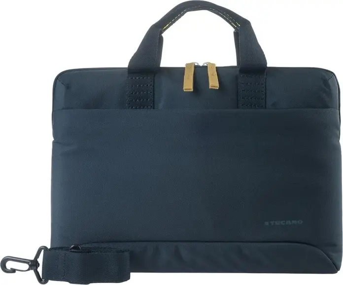 Tucano Smilza BSM15 Super-Slim Laptop Bag for 15.6 inch Laptops and MacBook Pro 16, Recycled rPET Fabric, Anti-Shock Padding, Blue