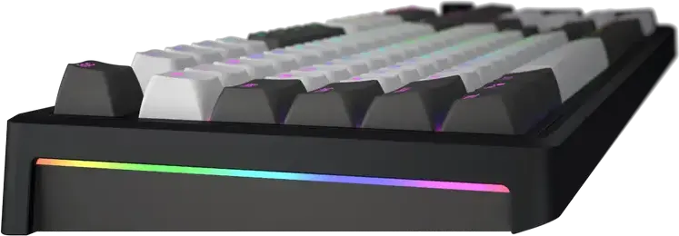 Tastatura Mecanica HATOR Skyfall 100 PRO Wireless Full-size, Conectivitate Tri-mode, Switch-uri Aurum Vanila Silent Linear, Negru/Gri, Baterie 8000mAh, Ecran TFT, RGB