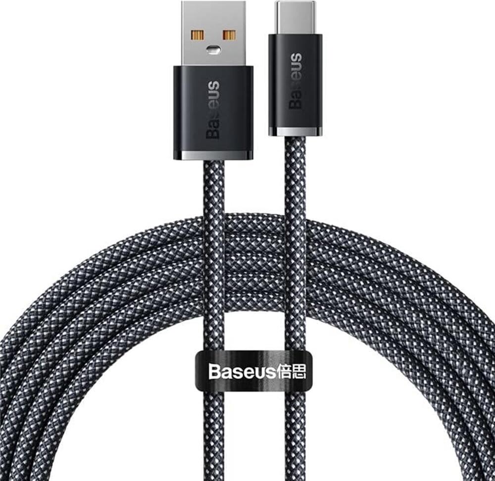 Baseus Dynamic Series USB-A to USB-C 100W Fast Charging Cable CALD000716, 2m Nylon Braided Data Sync Cable 480Mbps for Laptops, Tablets, Smartphones