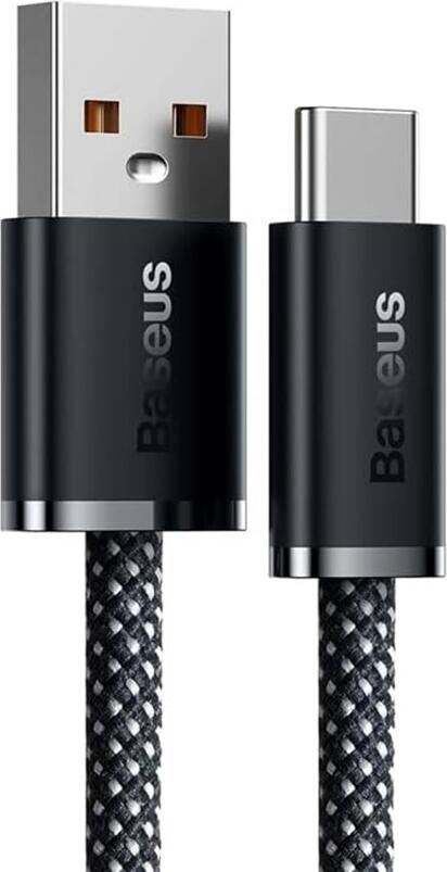 Baseus Dynamic Series USB-A to USB-C 100W Fast Charging Cable CALD000716, 2m Nylon Braided Data Sync Cable 480Mbps for Laptops, Tablets, Smartphones