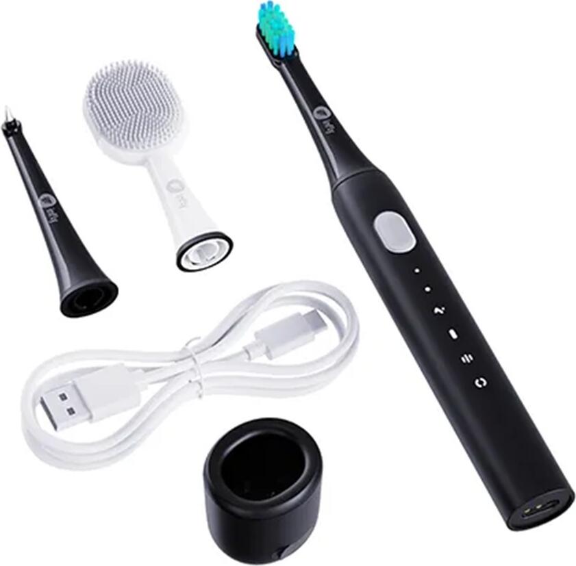 Infly P60 Electric Sonic Toothbrush, 2 Cleaning Modes, 19000 RPM, DuPont Medium Bristles, IPX7 Waterproof, Wireless Charging, Black
