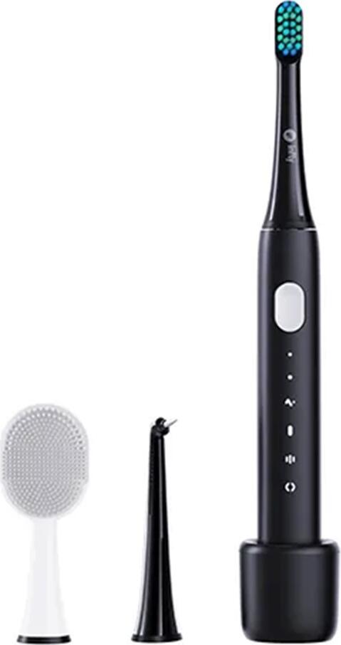 Infly Electric Toothbrush P60 with 5 Brush Heads, Black