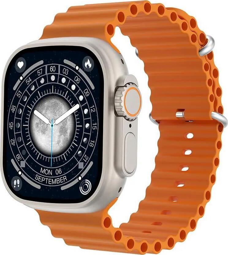 Smartwatch Charome T8 Ultra Gold Ecran Tactil HD IPS 2 inch Bluetooth 5.3 Rezistenta Apa IP68 Monitorizare Ritm Cardiac SpO2 Somn NFC Apeluri HD Android iOS