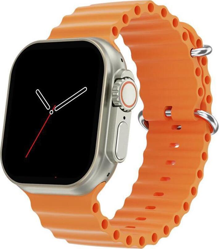 Smartwatch Charome T8 Ultra Gold Ecran Tactil HD IPS 2 inch Bluetooth 5.3 Rezistenta Apa IP68 Monitorizare Ritm Cardiac SpO2 Somn NFC Apeluri HD Android iOS