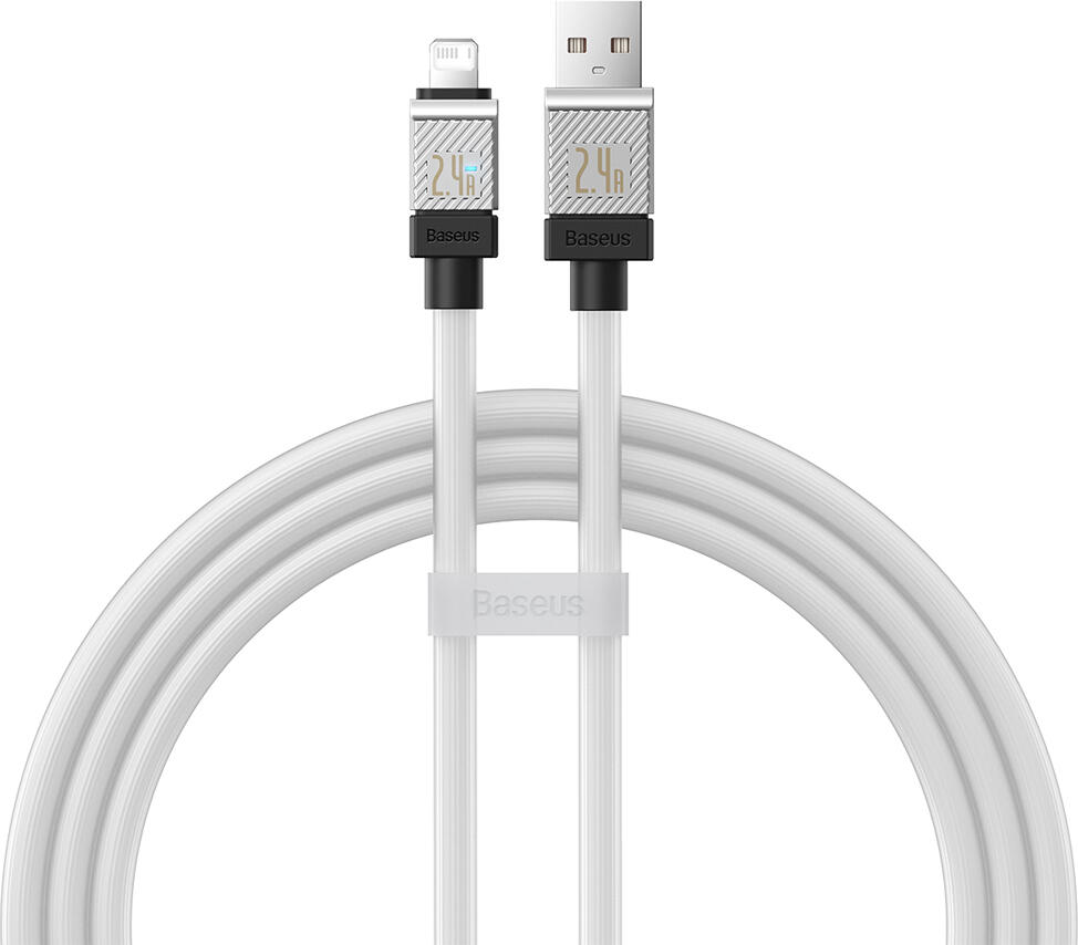 Baseus Cable CoolPlay Series USB-A to Lightning 2.4A 12W 1m, White