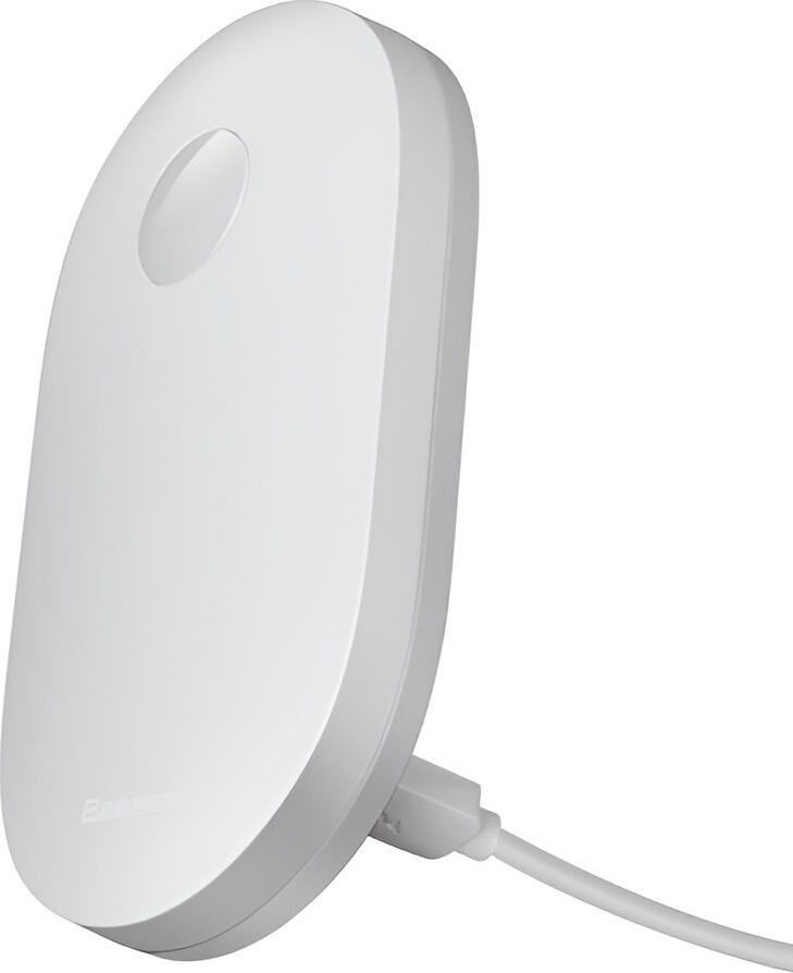 Baseus Sunshine Series Human Body Induction Entrance Light, PIR Motion Sensor LED Night Lamp, 500mAh Rechargeable Battery, USB Charging, White ABS