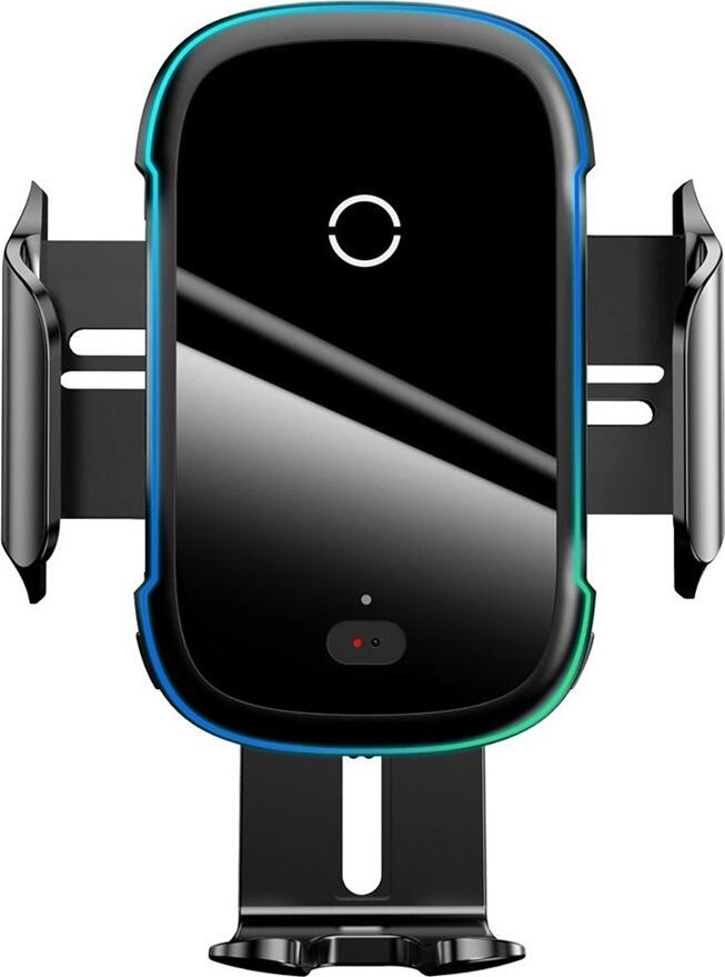 Baseus Light Electric Holder Wireless Charger 15W Qi Certified Automatic Clamping Car Mount with Ambient Light Ring and Air Vent Attachment