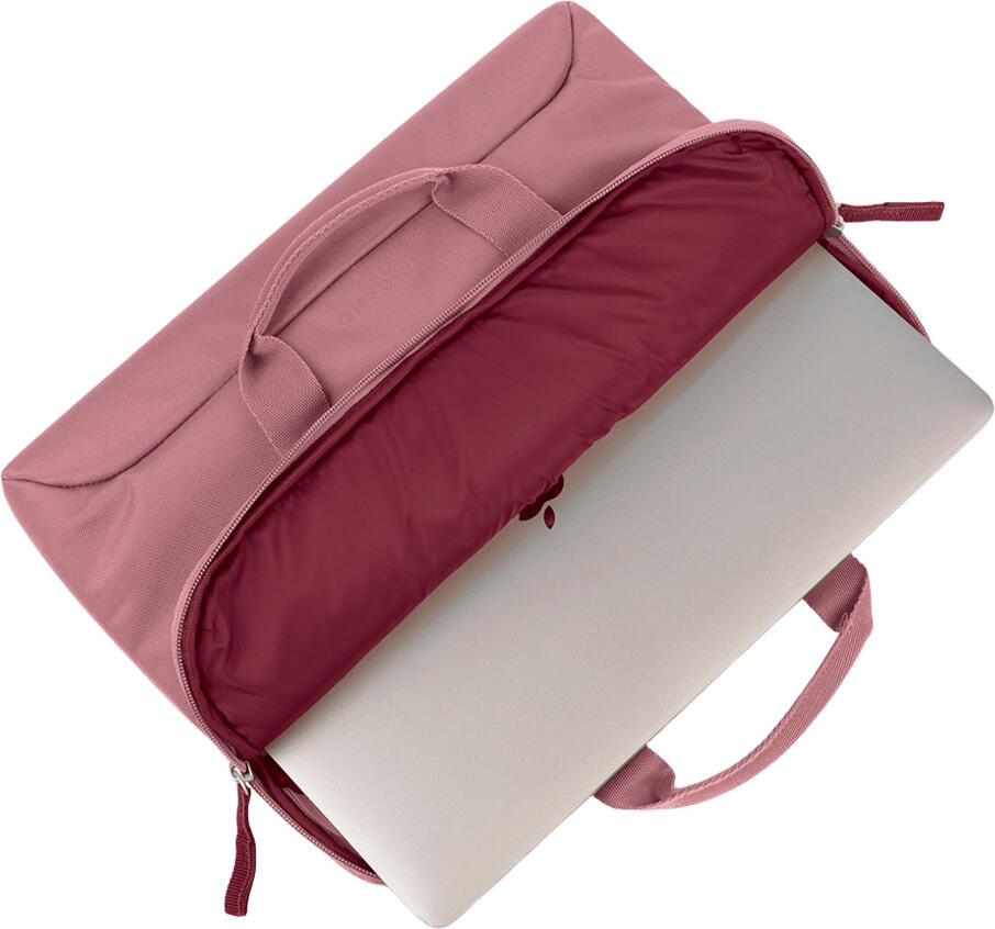 Tucano Smilza Superslim 14.0 Laptop Bag, Recycled Polyester, Soft Neoprene Shock Protection, Detachable Shoulder Strap, Pink