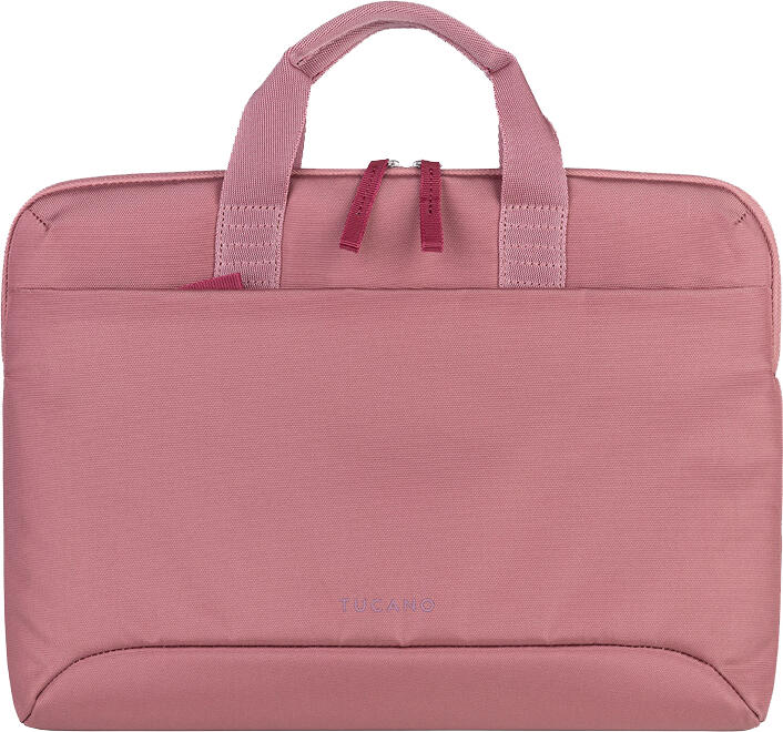 Tucano Smilza Superslim 14.0 Laptop Bag, Recycled Polyester, Soft Neoprene Shock Protection, Detachable Shoulder Strap, Pink