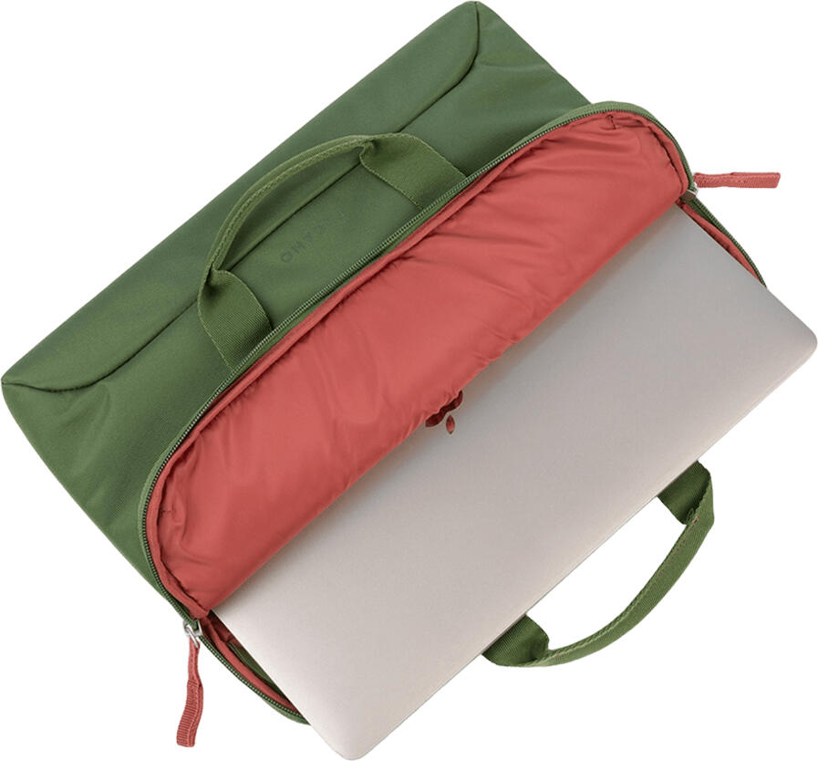 Husa Laptop Tucano Smilza Superslim pentru Laptopuri pana la 14 inch si MacBook Air/Pro 13, Poliester Reciclat, Colturi Neopren, Curea de Umar