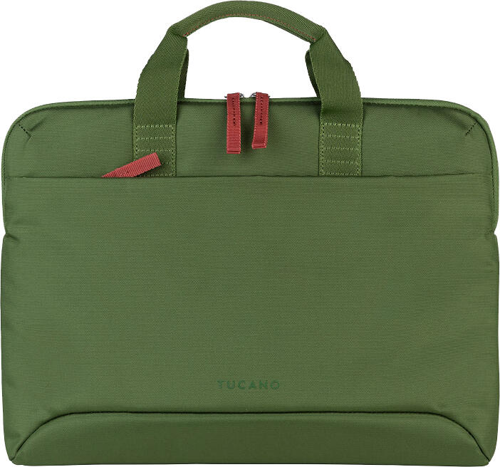 Husa Laptop Tucano Smilza Superslim pentru Laptopuri pana la 14 inch si MacBook Air/Pro 13, Poliester Reciclat, Colturi Neopren, Curea de Umar
