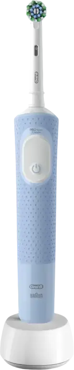 Электрическая зубная щетка Oral-B Vitality Pro D103.413.3, 3 режима чистки с Sensitive Plus, круглая насадка, 4-зонный таймер, синяя, аккумулятор Ni-Mh