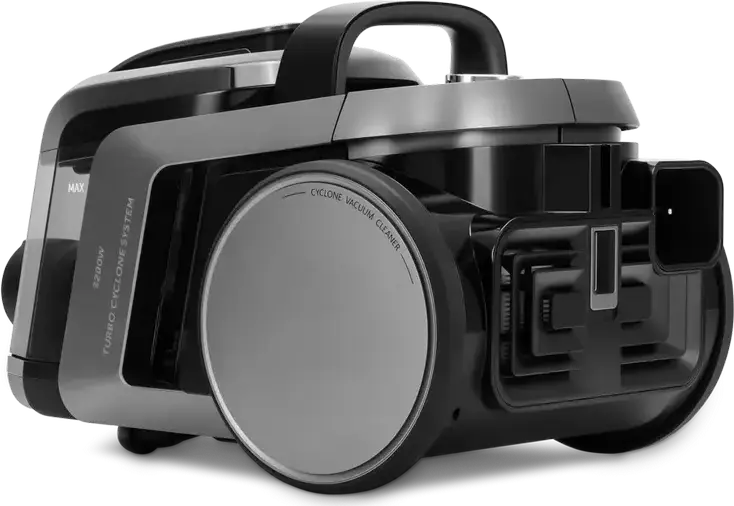 Polaris PVC1909 Cyclonic Vacuum Cleaner, 2200W, 650 AW Suction, 3L Container, HEPA 10 Filter, Turbo Cyclone Technology, Graphite