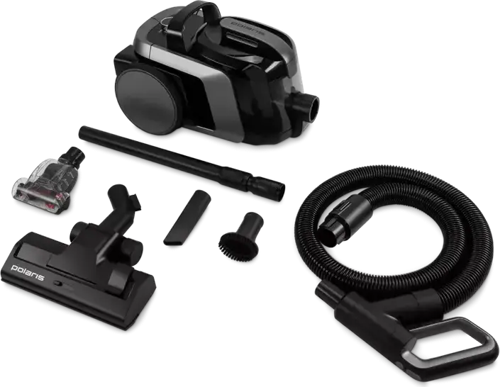 Polaris PVC1909 Cyclonic Vacuum Cleaner, 2200W, 650 AW Suction, 3L Container, HEPA 10 Filter, Turbo Cyclone Technology, Graphite