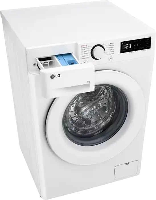 Masina de spalat rufe LG F4WR509SWW cu incarcare frontala, 9kg, AI DD, Inverter Direct Drive, Curatare cu Abur, 1400 rpm, Clasa Energetica A, Alb