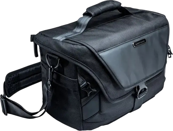 Vanguard VEO SELECT 36S Black Shoulder Bag, 15L Capacity, for 1-2 DSLR/Mirrorless Cameras, 3-5 Lenses, 13" Laptop, 9.7" Tablet, Water-Resistant with Rain Cover