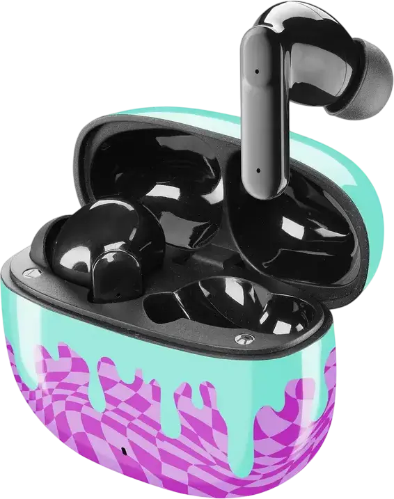 Casca Cellularline Music Sound Fancy BTMSTWSINEAR244 TWS True Wireless Stereo pentru Copii, Culoare Fluid, Bluetooth 5.3, Control Tactil, Autonomie Totală 25h, USB-C
