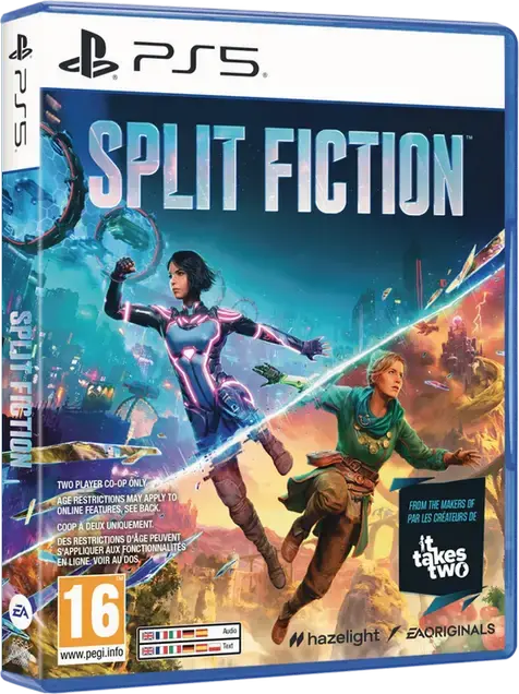 Split Fiction PlayStation 5 PS5 Physical Disc Action-Adventure Co-op Game by Hazelight Studios EA Originals with Friend's Pass and Cross-Play